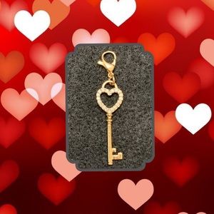 Origami Owl Pave Heart Key Dangle